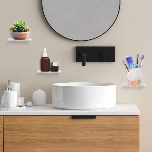 Estanterías acrílicas transparentes de diseño moderno multiusos para decoración 3