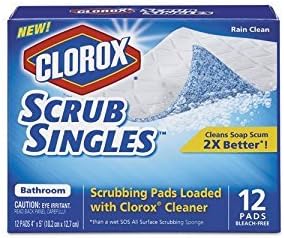 Clorox Bathroom Scrub Singles 12 Pads (Pack of 3)