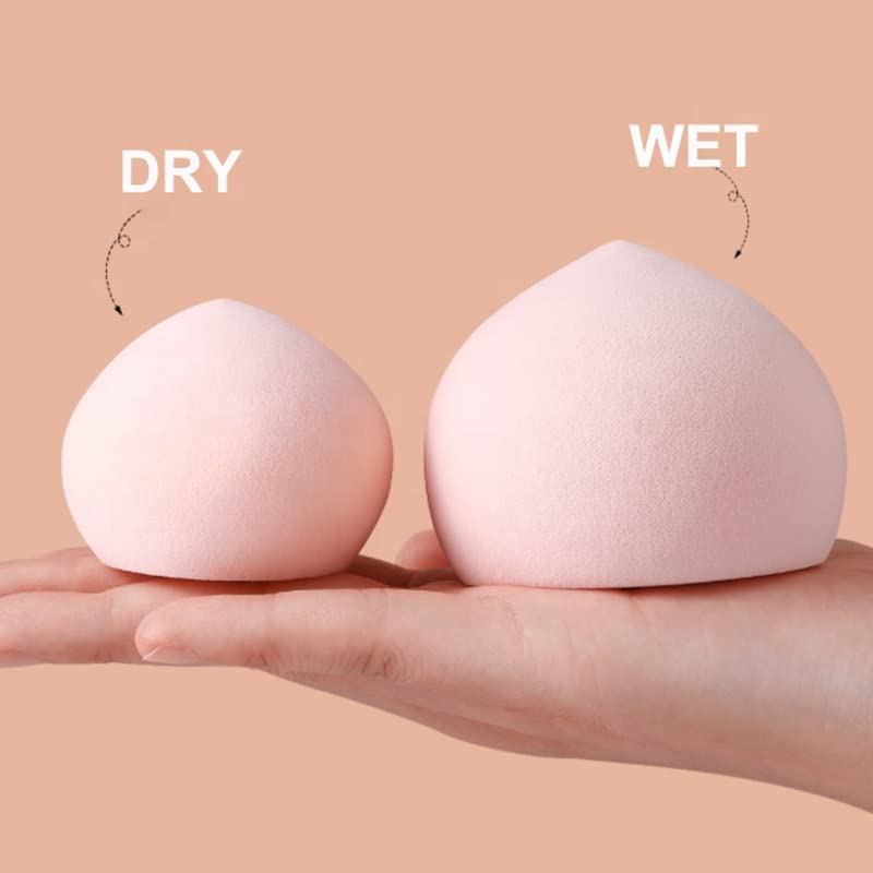 Miniatura 4 de Juego de esponja de maquillaje malvavisco, sin látex y vegana, súper suave, seco, húmedo, para base, polvo y crema BB (4 piezasjuego)