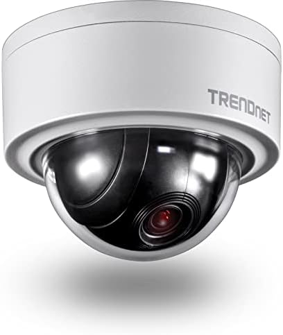 TRENDnet Indoor/Outdoor 3MP Motorized PTZ Dome Network Camera, 4x Optical Zoom, 16x Digital Zoom, Autofocus, IP66 Housing, Free iOS and Android mobile apps, ONVIF Profile S, TV-IP420P