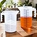 Tuntwcc Plastic Measuring Cups - 2PACK Liquid Measuring Cups with Lid,Multiple Plastic Pitcher Measure Cups W/Handle and Spout (4CUPX2)