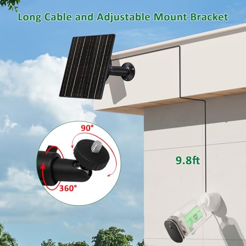 Image of 10W Solar Panel with 10400mAh Battery for Security Cameras