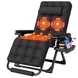 Suteck Heated Zero Gravity Massage Chair, 29In XL Outdoor Recliner Chairs