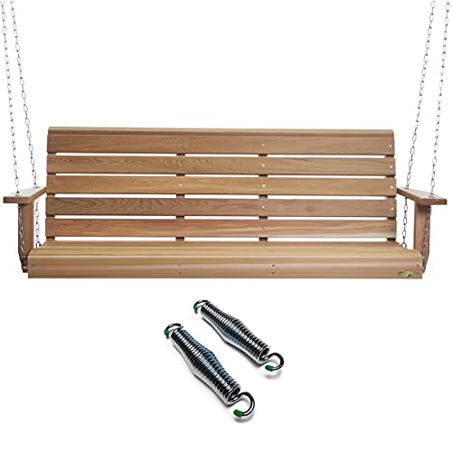 All Things Cedar Wood Porch Swing (5-Ft With Swing Springs) #TOP25