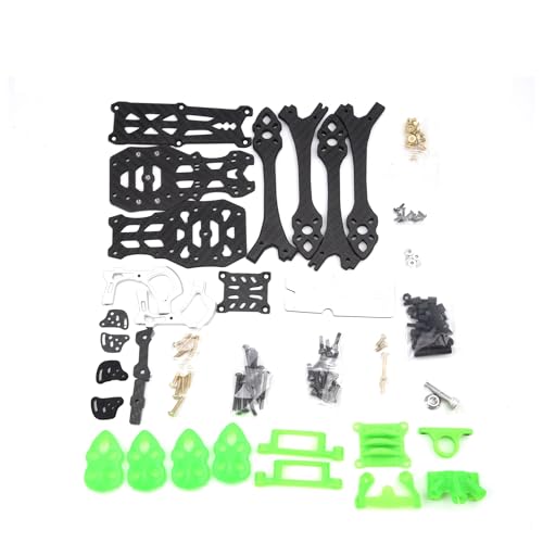 TS-MK5 O4 PRO �f�W�^�� HD FPV �h���[���p���� 5 �C���`�J�[�{���t�@�C�o�[�t���[���A225mm �z�C�[���x�[�X & 5mm �A�[���� 3K �t���J�[�{���t�@�C�o�[�L�b�g(Mark5 O4 Rro Green)