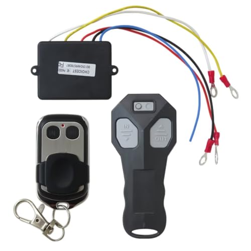 Wireless Winch Remote Control Kit DC 12V Switch Handset Fit for Jeep ATV SUV Truck - Black