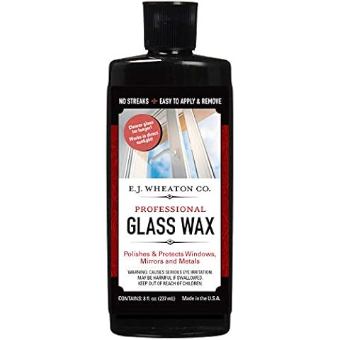 E.J. WHEATON CO. Glass Wax, Polishes and Protects Windows, Mirrors and Metal Surfaces, Dries Chalk White, Easy to Apply and to Remove, Made in USA Cover