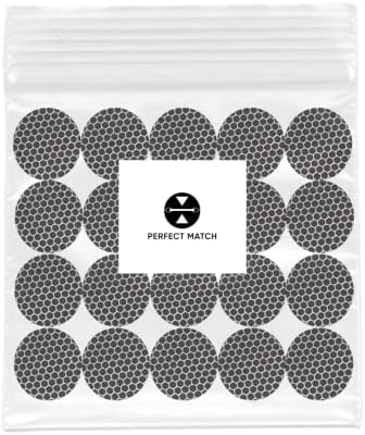1” Circle Match Striker Stickers – 100 Pieces | Honeycomb Black Match Striker Paper with Adhesive Pre-Cut Decorative Circles | Easy Match Lighting | Available in Other Patterns