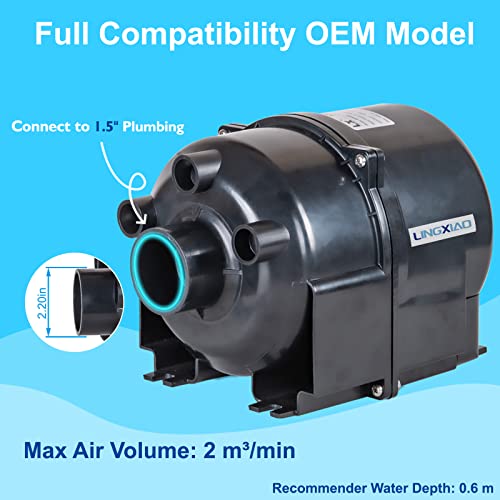 Image of SPA Air Blower, 220-240V Hot Tub SPA Air Blower, 1 /2 HP Input Power (Model: APR400-V1)