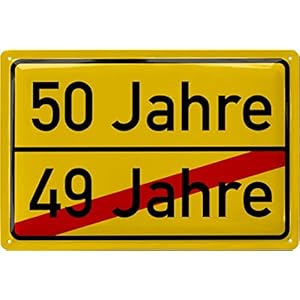 Blechschild 50 Schild Geburtstag – 50 JAHRE Ortsschild – Deko 50 Geburtstag Mann, 50 Geburtstag Deko, lustiges…
