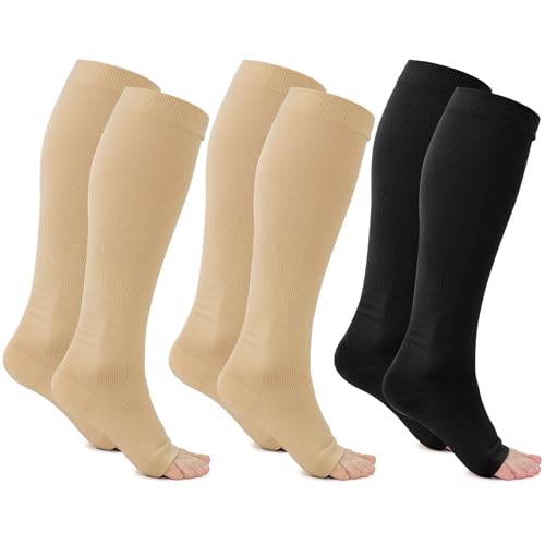 Lystaii 3 Pairs Open Toe Socks