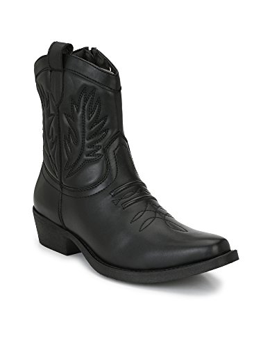 Image of Delize Black /Tan Cow Boy Chelsea Boots for Men's