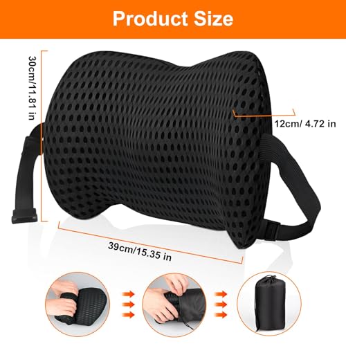 Miniatura 2 de Usysgt Cojín Lumbar, Soporte Lumbar Para Coche, Soporte Lumbar Para Cama, Para Sofá, Cojín De Espalda, Silla De Oficina