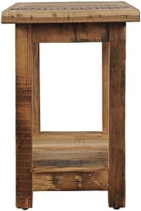 Jofran Reclamation Rustic Reclaimed Solid Wood Chairside End Tabl...