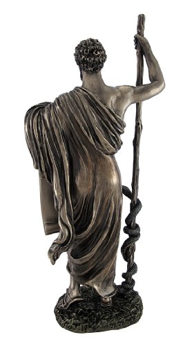 Veronese Gebronsde Hippocraten (Vader van de Geneeskunde) standbeeld houden Hippocratische Eed - Afbeelding 4