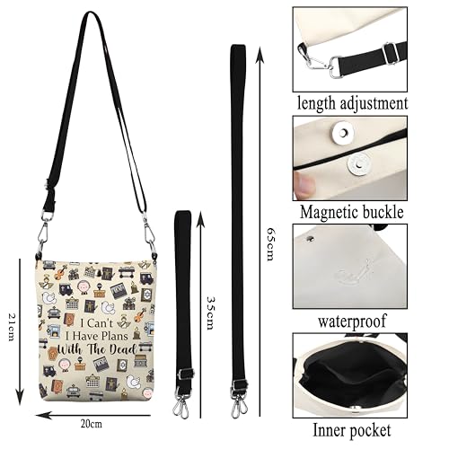 G2TUP Mortician Gift Have Plans With The Dead Crossbody Bag Funeral Director Travel Bag Mortician Friend Dark Humor Gift3