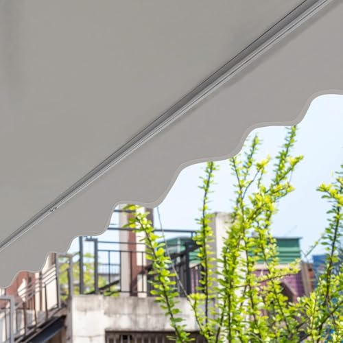 Auvent rétractable extérieur 4x2.4m protection UV pour jardin et véranda