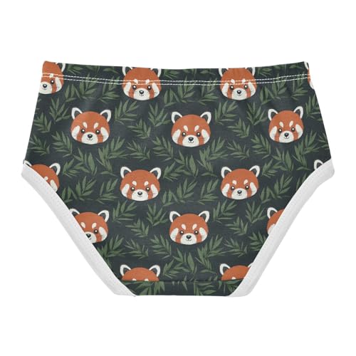 Girls Underwear Soft Cotton Red Panda Kids Panties in Sizes 2/3t, 4t, 5t, 6 and 82