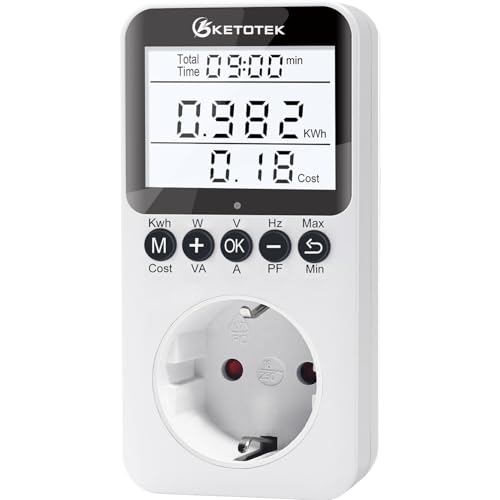 KETOTEK Medidor de Consumo Electrico, Monitor de Electricidad, Medidor Consumo...