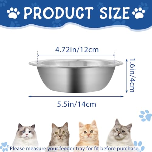 ZUFECY 2 Pack Stainless Steel Cat Bowls for Food and Water - Image 2