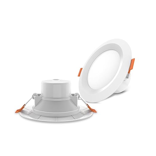 Goldmedal 9W LED Round with 3 inch Concealed Junction Box Downlight - Warm White (3000K)| Pack of 1 | for Low Ceiling Areas | Up to 80 Lumens per Watt | for Indoor Application