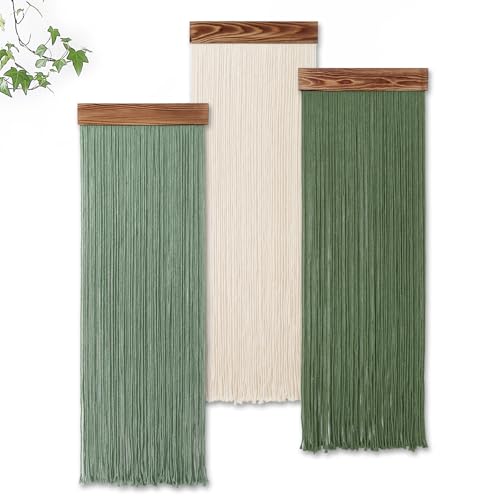 KHOYIME Macrame Wall Hanging Boho Chic Home Decor, 3PCS Bohemian