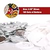 CREWORKS 100 Sets 2.25 inch/58mm Blank Button Badge for Button Making Machine, Button Maker Supplies Round Badge Button Press Refill, Includes Metal Shells & Clear Mylar & Plastic Base #3