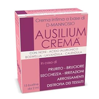 Deakos Ausilium Crema - Crema per Cistite e Benessere Intimo - Con D-Mannosio e Acido Ialuronico - Senza Parabeni, Siliconi e Petrolati - 15 Bustine monodose