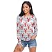 Lobster Pattern Blue White O Neck Women's Mesh Tops Mesh See Through Tee Shirt XL