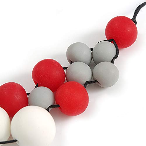 Collier anti irritation cordon coton perles résine réglable Avalaya - 5