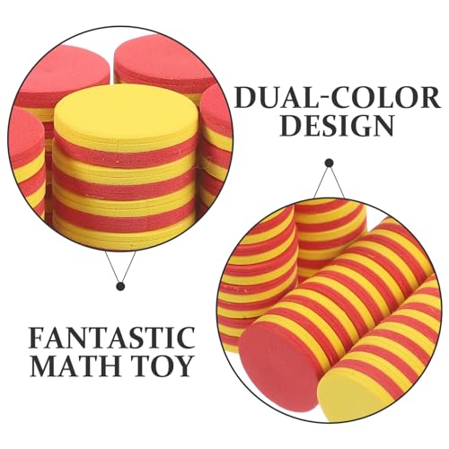 EXCEART Contadores Magnéticos De Duas Cores 50 Peças Números De Eva Chips De Contagem Matemática Bri