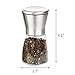 Salt And Pepper Grinder Set - Premium Stainless Steel Set of 2 - Pepper Mill and Salt Mill Shaker -Ideal Gift- Spice Grinder with Adjustable Coarseness, Easy to Fill - Brushed Stainless