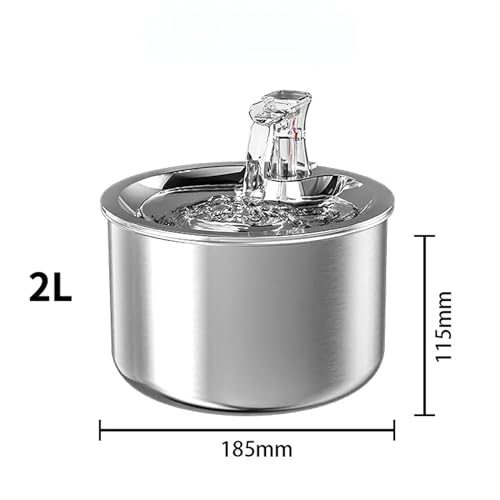 Fuente de agua automática para gato de acero inoxidable 2 L miniatura 5