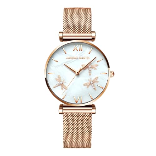 Montre femme or rose CARLIEN pour un style tendance décontracté