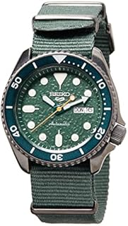 Seiko 5 Sports Herren-Uhr Automatik Edelstahl mit Textilband SRPD77K1