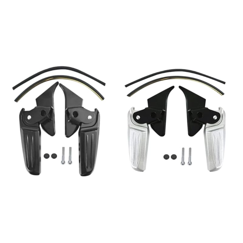 2 modèles de pédales moto pliables et plaques d'appui