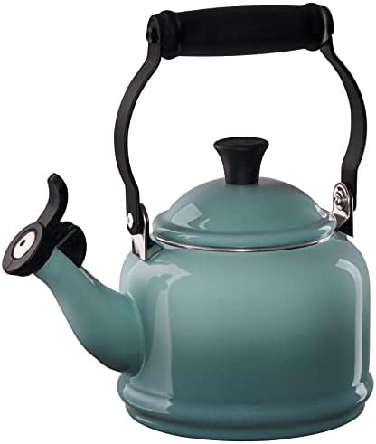 Le Creuset Enamel On Steel Demi Tea Kettle, 1.25 Quart, Sea Salt