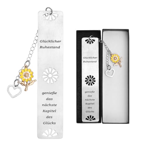 Regalo per donne in pensione, segnalibro in acciaio inox, con