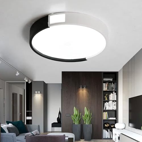 Plafonnier LED rond 45W dimmable avec télécommande et éclairage tricolore salon - 2