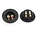 PIXNOR DIY Home Car Stereo Screw Cup Connectors Subwoofer Plugs 2-Way Speaker Box Terminal Binding Post, Pack of 2 (Black)