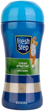 Fresh Step Litter Box Attractant Powder to Aid in Training - All Natural Training Aid for Cats and Kittens - Cat Attract Additive for Litter Box, 9 Ounce