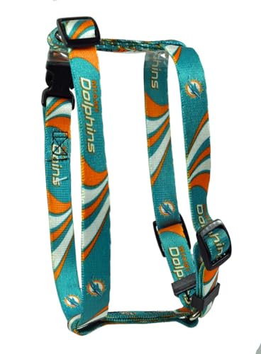 Rico Miami Football Dolphins Extra Small XS 5/8 Inch Wide Adjustable Dog Harness 8