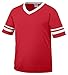 Augusta Sportswear Youth Sleeve Stripe Jersey, Small, Red/White