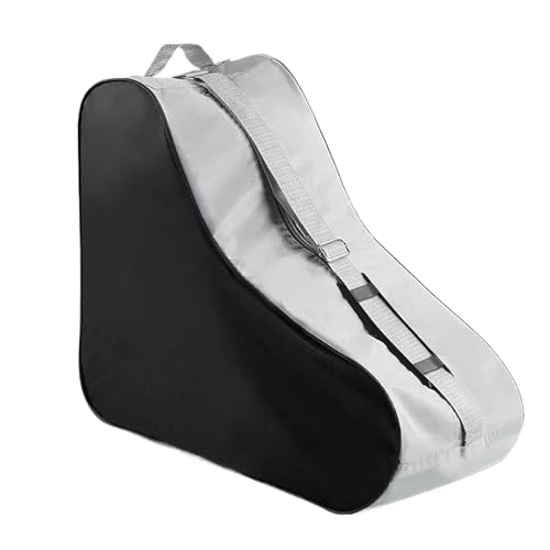 Generisch Bolsa de patinaje sobre hielo – 36,5 x 20 x 42,5 cm, gran mochila ajustable con cremallera | Bolsa de patinaje artístico de tela Oxford para niños, zapatos, cheer, mujer y hombre