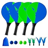 U&C Planet Paddle Ball Outdoor Game, Yard Game, Beach Badminton Set, Fun Indoor for Adults, Perfect Family Games for Backyard Park and Camping