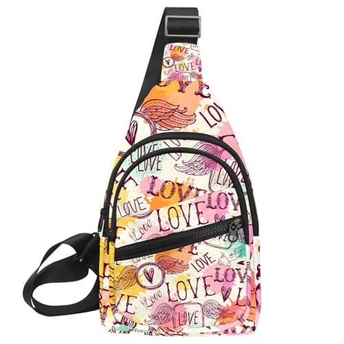 Bolsa cruzada impermeable y resistente a la lluvia con un romántico diseño de alas