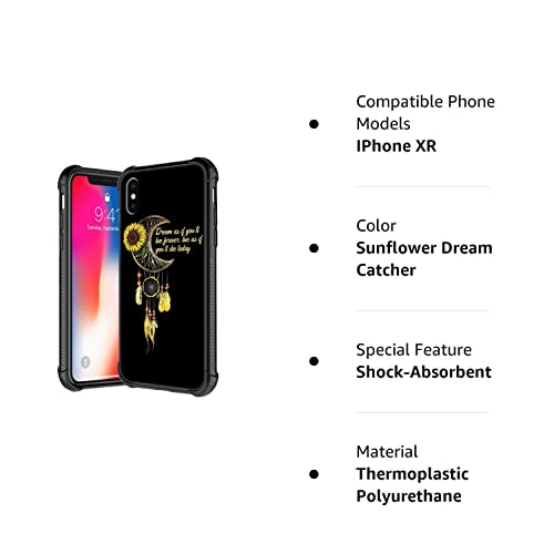 Iphone Xr Case,Sunflower Dream Catcher Design Iphone Xr Case For Girls Women,Anti-Fall Case With Tpu Bumper Protective Case Cover For Iphone Xr - 6.1 Inch #TOP7