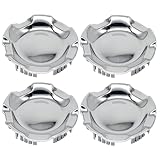 4PCS Polished Aluminum Cover Wheel Center Caps Hubcap Cover Compatible with Chevrolet Silverado Avalanche Suburban Tahoe 2007-2014 Replace#9596007 9595152 (20' 5-Spoke Wheels Only)