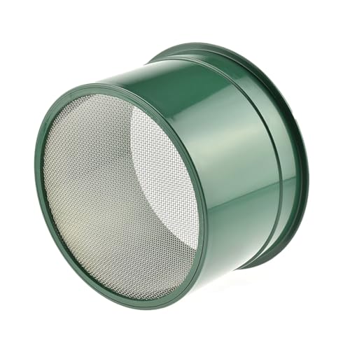 SE 5.5 Inch Mini Stackable Classifier Gold Prospecting Pan - 20 Holes/Square Inch Stainless Steel Mesh Sifting Pan, Green