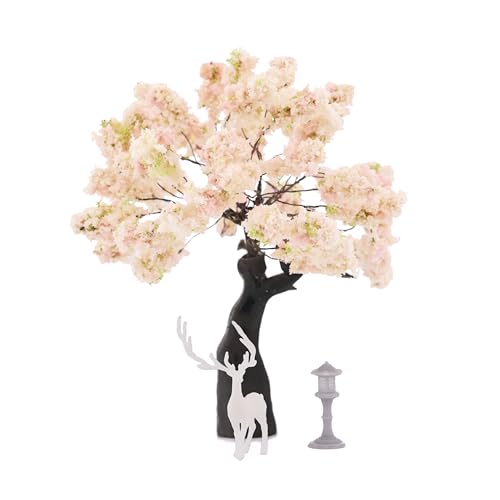 KARESANSUI Mini Plum Blossom Tree - Fairy Garden Accessories, Paludarium Decor, Zen Garden Kit, Terrarium Decorations, Tabletop Figurine, Dollhouse Accessories, Chinese Decor (VDSTREE001-2024)